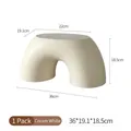 Petit tabouret arc-en-ciel nordique blanc crème en plastique robuste au design moderne - Blanc Crème