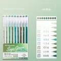 Languo Sage Green set of 9 large capacity fineliner pens for journaling and drawing - Mist Forest 9-Color Set