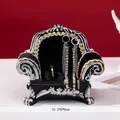 Vintage sofa-style jewelry stand in black and silver for earring and ring display - Black Gold Vintage Sofa (Style A-05)