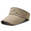 Visiera parasole kaki traspirante con fori di ventilazione laser e tesa larga - Regolabile / Beige Scuro