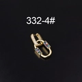 Macro shot of gold-plated chain link earrings featuring multicolor cubic zirconia stones - Gold Multi-color Gemstone Style (4#)