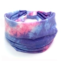 Bohemian paisley stretch headband with pink and blue tie-dye knot design for women - 69-Pink Purple Tie Dye
