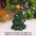 Mini ornement de sapin de Noël vert avec étoile dorée et décorations de fête colorées - Pendentif Sapin de Noël