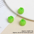 Detailed macro view of 16mm miniature resin Chinese cabbage with realistic leaf textures - Cabbage