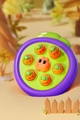 Gioco acchiappa la talpa a forma di papera in viola e verde per educazione precoce - Stile Carota / Viola