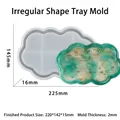 Makroansicht der Wellenkante Silikonform für unregelmäßige Wolken Harz Ablageschale - Unregelmäßige Runde Tablett Form
