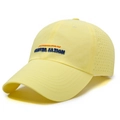 Berretto da baseball giallo chiaro traspirante con ricamo Jacksonville e fori di ventilazione - Regolabile / Giallo