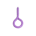 Vibrant purple coated screw eye pin for DIY jewelry making and keychain accessories - Purple