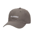 Berretto da baseball classico in cotone grigio con scritte ricamate bianche per lo sport - Grigio