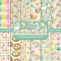 6x6 inch scrapbooking paper pack with 12 vintage watercolor designs 160gsm cardstock - 22003a 24 Sheets
