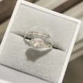 Adjustable 925 sterling silver snake ring with oval gemstone and diamond accents - Silver Snake Transfer (JZ1071)