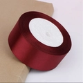 4cm burgundy polyester satin ribbon roll for gift wrapping and DIY wedding decor - Wine Red (33#)