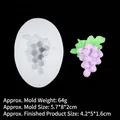 Grape shaped silicone mold for fondant and chocolate with product size specifications - 1# Grape / Clear