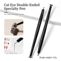 Dual-head cat eye nail magnet tool with black pen design and 4.2g weight - Double Head Black Handle Plum Magnet