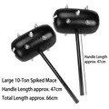 Large inflatable black spike mace toy with 1000 ton print, 66cm total length - 1000 Ton Large Spiked Hammer / Spiked Mace Hammer (Large Oval)