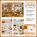Puppet Room DIY 3D scene sticker set with PET stickers and background card - Puppet Room (My Small House Series 16)
