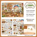 Puppet Room DIY 3D scene sticker set with PET stickers and background card - Puppet Room