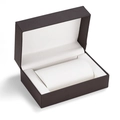 Men's fashion watch set in a premium dark brown and white gift box with soft lining - Gift Box