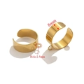 Golden stainless steel DIY open ring component with a 2.5mm hole and 8mm width - Style D8 (Width 8mm/Hole 2.5mm) / Gold