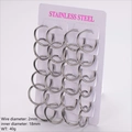 Polished silver stainless steel hoop earrings with 2mm thickness and 18mm diameter - 12 Pairs/Pack (Inner Diameter 18mm) / Steel
