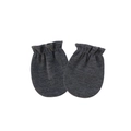 Elastic cotton anti-scratch baby mittens in dark grey color for newborns 0-1 year - Dark Grey (Elastic Anti-Scratch Mittens)