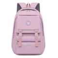 Lightweight lavender waterproof backpack with ergonomic breathable shoulder straps for students - Purple