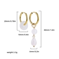 Asymmetric Gold Circle White Faux Jade