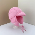 Gorro de aviador rosa de invierno con bordado HMMT y orejeras protectoras - Rosa / M(56-58cm)