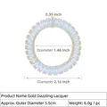 Spiralhaargummi mit Perlmuttglanz, 5,5 cm Durchmesser, Farbnummer 1400118# für Frisuren - Groß Gold Glanz Lackiert
