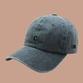Vintage washed dark grey cotton baseball cap with embroidered letter C and 1998 detail - Adjustable / Army Green