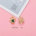 Christmas tree charm in gold finish and green enamel for DIY jewelry 15x21mm - Green Bell (F297-2) / 10 Pieces/Pack (15*21mm)