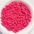 Perline cilindriche in acrilico rosa 6mm per catenine per cellulari e gioielli DIY - Rosa Rossa