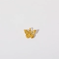 Butterfly pendant necklace in golden finish with smooth metallic texture and bail - Butterfly Pendant