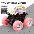 Inertia 4WD monster truck toy with graffiti body and bold pink oversized tires - Pink Graffiti (Bagged)