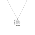Collana sole e luna in acciaio al titanio argento con pavé di zirconi trasparenti - Malocchio A1628