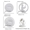 Stampo in silicone per portacandele fai-da-te con sagoma di preghiera e dimensioni - Set di Stampi Moschea