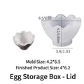 Moule en silicone translucide pour couvercle de boîte à œufs avec dimensions détaillées - Silicone / Boîte de Rangement pour Oeufs - Couvercle