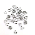 Protectores de hilo en forma de U para joyería en metal plateado brillante - Oro Blanco