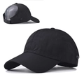 Schwarze Pferdeschwanz-Baseballkappe für Damen mit atmungsaktivem Mesh und hoher Krone Passform - Verstellbar / Pferdeschwanz Schwarz (Maskenhaken)