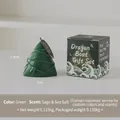 Zongzi shaped green scented candle with Sage & Sea Salt fragrance in gift box - Zongzi