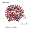 Dettagli di dimensioni e peso per spilla riccio in lega con cristalli rosa - Rosa (1080-PK)