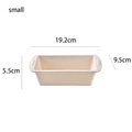 Beige rechthoekige siliconen cakevorm klein model met handvaten en afmetingen - Klein / Wit