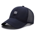 Berretto da baseball in mesh traspirante blu navy con tessuto ad asciugatura rapida - Regolabile / Blu navy