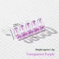 Anello di rilegatura a 5 fori in plastica viola trasparente per quaderni fai-da-te - Ametista