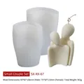Set di stampi in silicone per candele coppia abbracciata, stampi traslucidi per ritratti - Set Coppia RX-67