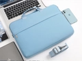 Funda impermeable para portátil azul claro con asas reforzadas y correa desmontable - 11" / Azul