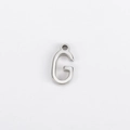 Polished silver stainless steel letter G charm pendant for personalized DIY jewelry making - G (Bracelet Accessory) / Steel