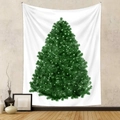 Dettaglio dell'arazzo da parete con albero di Natale in un interno bohémien minimalista - 73X95 CM (Esportazione Spazzolato) / Albero Verde Stellato (GT100561)