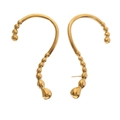 Orecchini creativi in acciaio inossidabile placcato oro 18K con design a rilievo - Oro