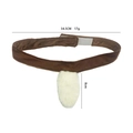Brown velvet reindeer headband accessory with white plush charm and velcro closure - Belt With Tail